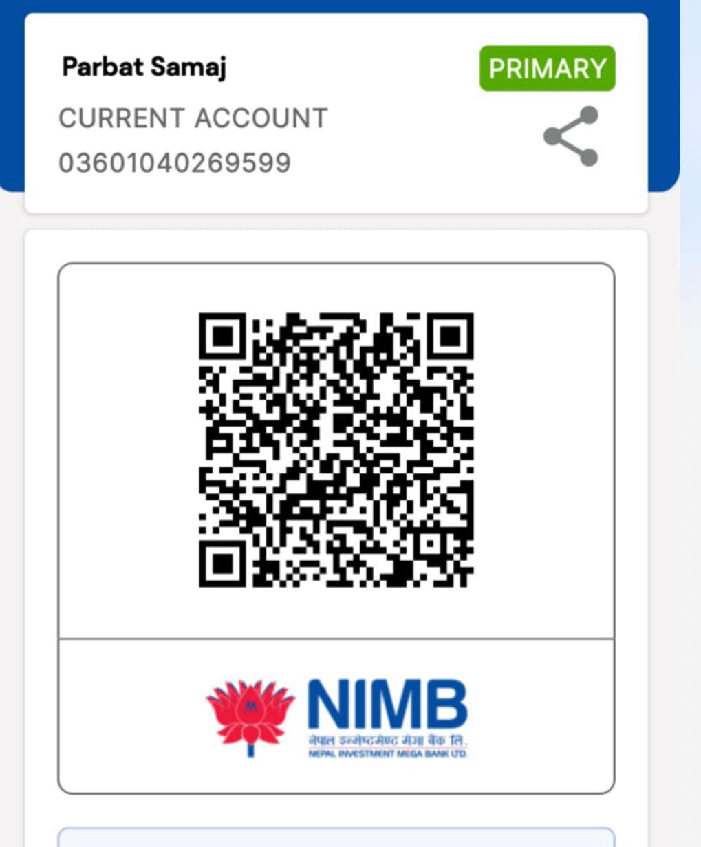 Parbat Samaj Bank Account QR